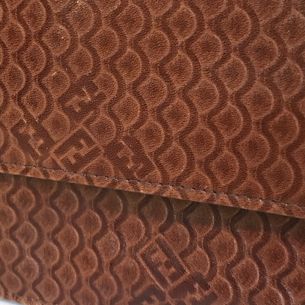 1960s Fendi Convertible Honey Brown Clutch Vintage By Lagerfeld